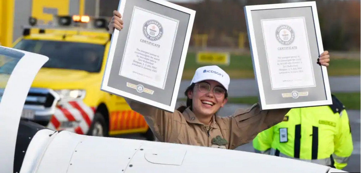 Teen pilot youngest woman to solo circumnavigate globe