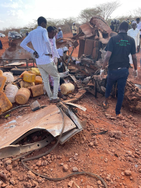 9 killed after a matatu hits an IED at Arabia on the Mandera - Lafey road, police say