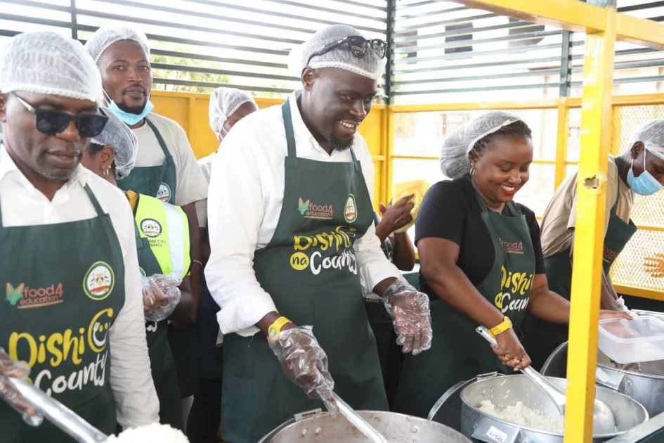 Governor Sakaja breaks ground for 7 more kitchens under 'Dishi Na County' school feeding program