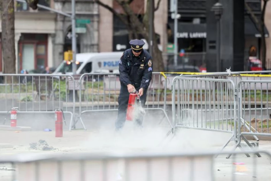 Man sets self on fire outside New York court where Trump trial underway