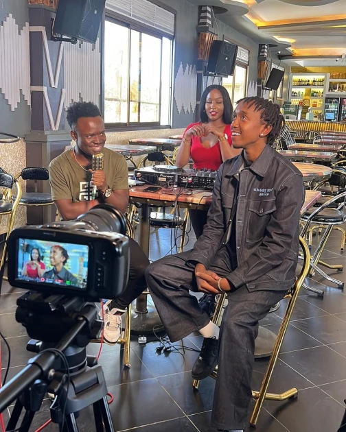 Landed in Nairobi: UK-based Kenyan drill star Dreekz flying the Kenyan flag high with pulsating music