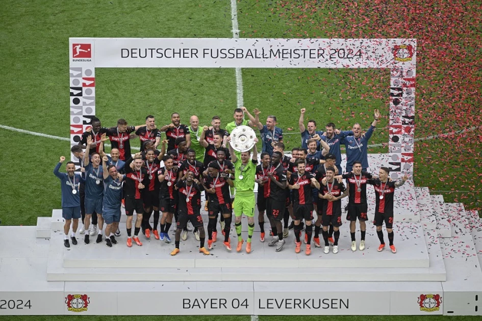 Leverkusen become first team to complete Bundesliga season unbeaten Leverkusen become first team to complete Bundesliga season unbeaten