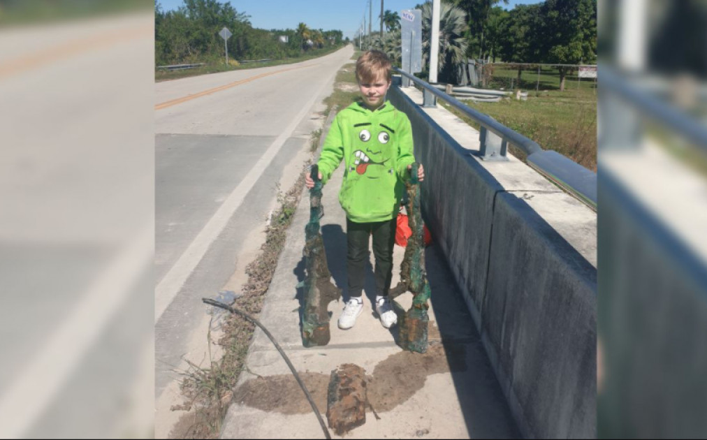 A man took his grandson magnet fishing. Police are now investigating what they reeled in