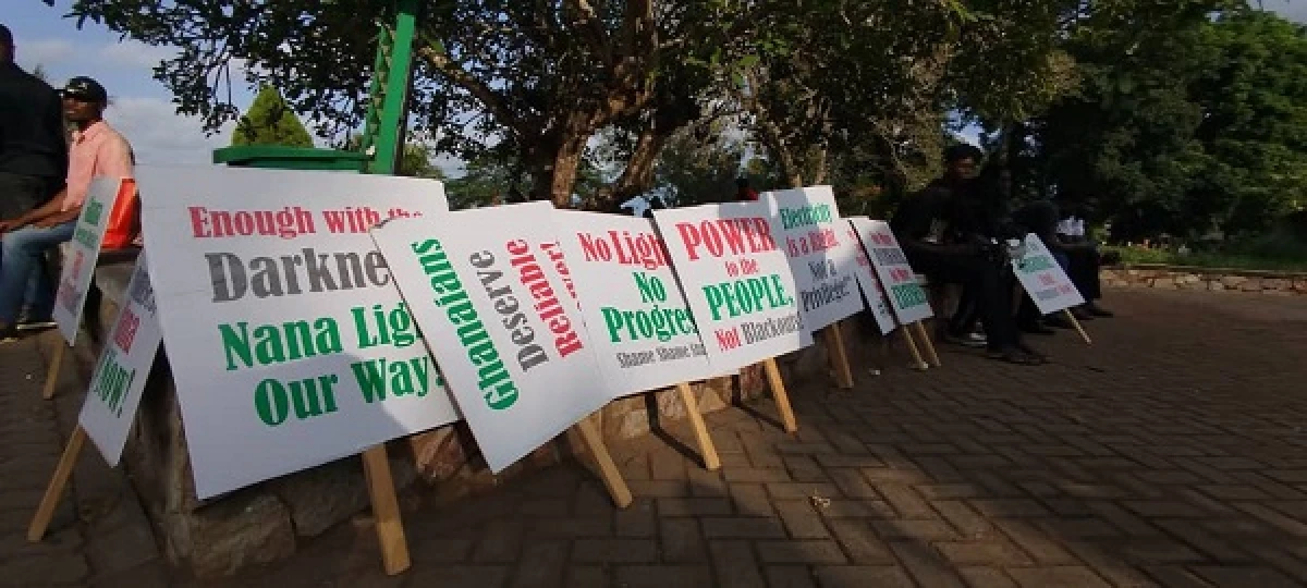 Celebrities lead Ghana protests over power outages