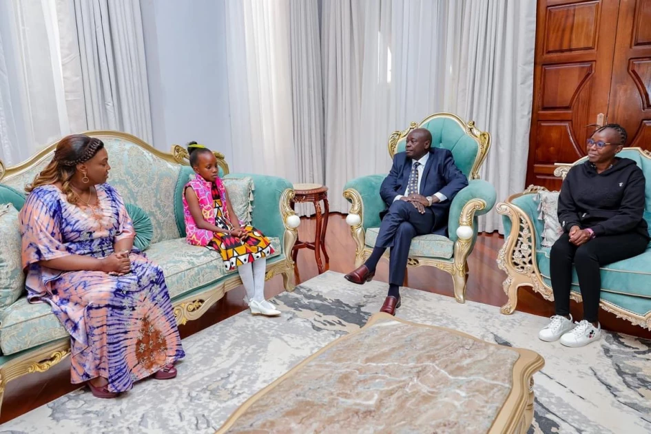 DP Gachagua hosts 11-year-old poet 'princess of Nakuru' for breakfast, promises to pay her school fees