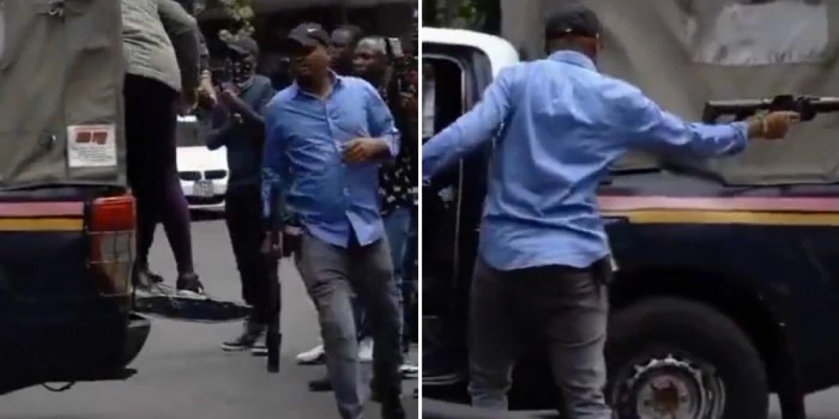 Uproar as Kenyans expose police officer who shot at peaceful crowd Uproar as Kenyans expose police officer who shot at peaceful crowd