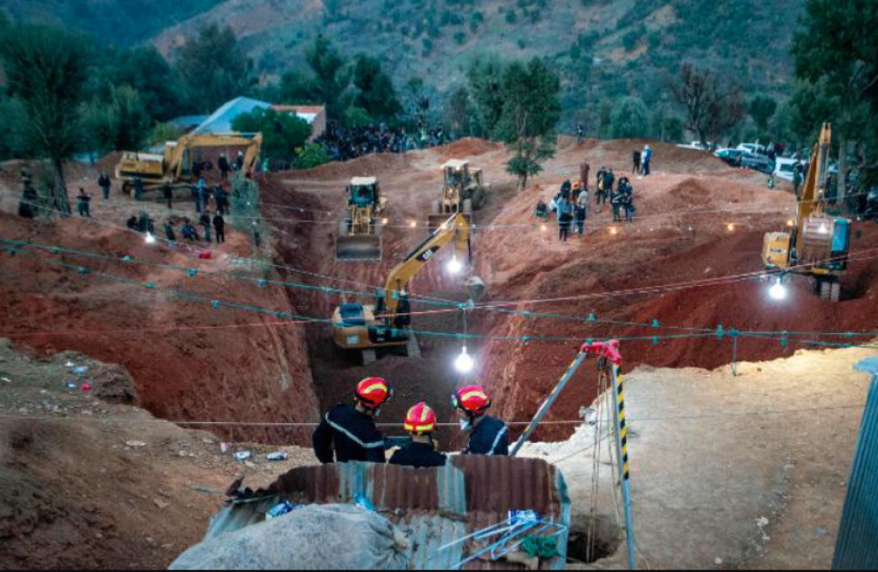 Rescuers race to save boy stuck down a well for three days in Morocco