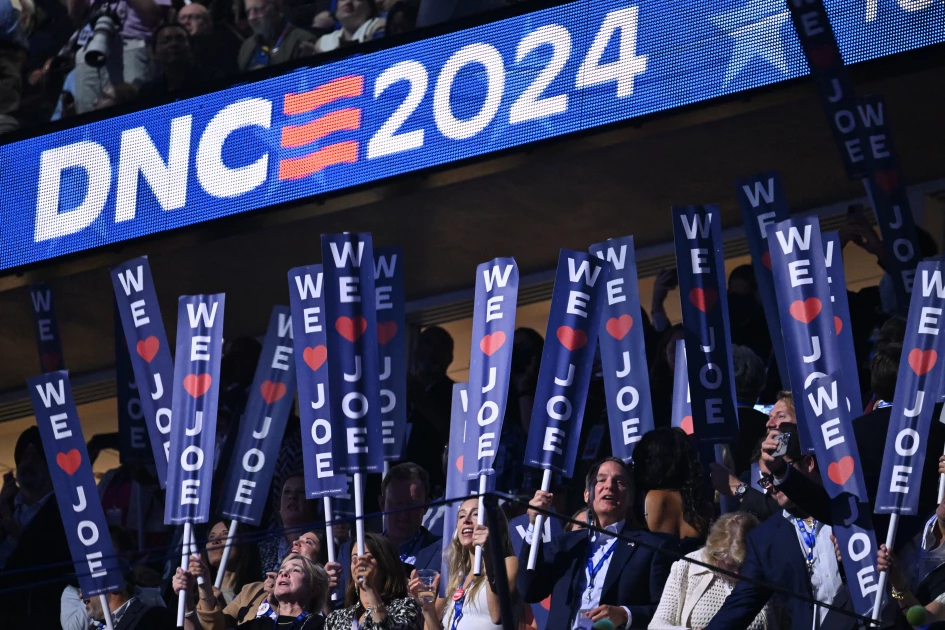Biden wins huge convention ovation as Democrats bid farewell