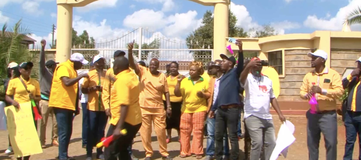 'Get out!' Striking teachers at Kiambu school force colleagues out of class to join strike