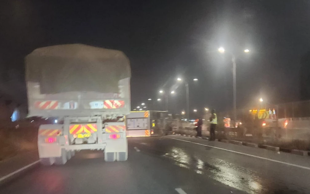 Traffic on Mombasa road following early morning accident in Syokimau