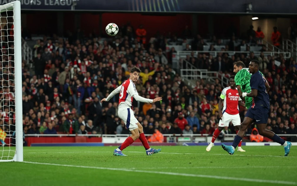 Arsenal beat PSG in Champions League duel, Dortmund hit Celtic for seven
