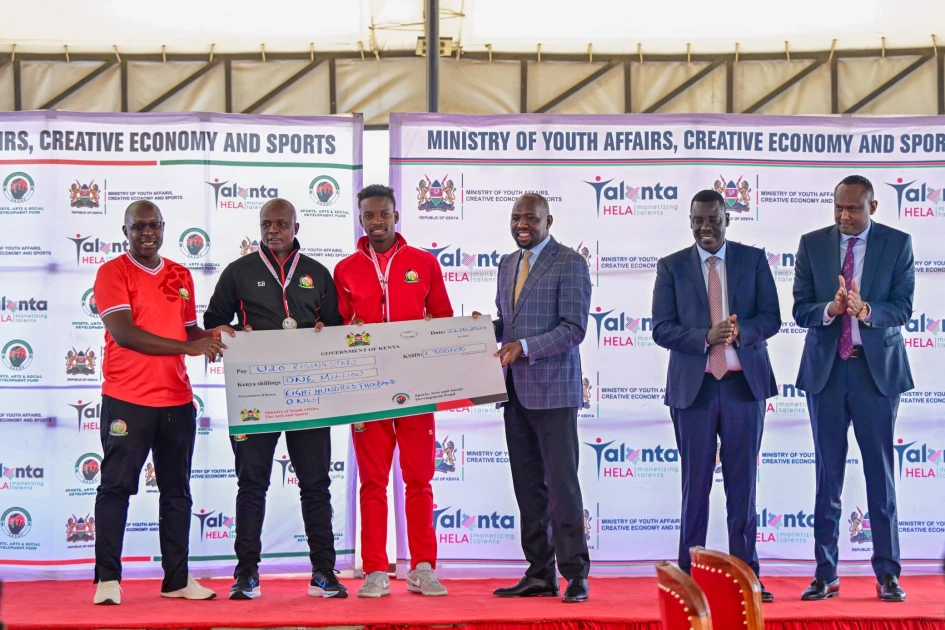 Murkomen boosts Rising Stars with Ksh 1.8 M donation, plans 30 sports academies nationwide