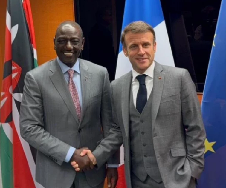 Ruto holds talks with France's Macron over DRC crisis