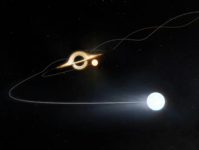 Fast-moving stars reveal supermassive black hole inside nearby galaxy