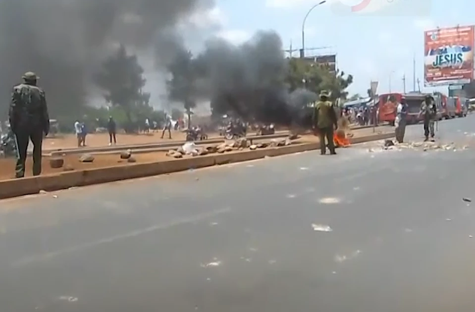 Police disperse protesters near Jesus Winner Ministry church Police disperse protesters near Jesus Winner Ministry church
