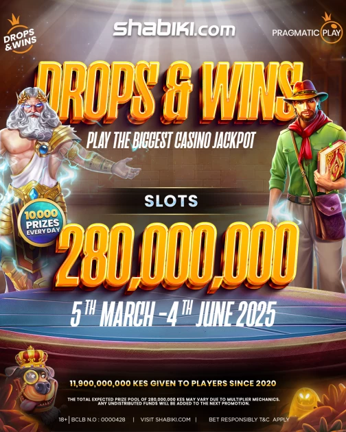 Ksh.280M Casino Mega Jackpot: Spin, Grin, and Bag the Loot on Shabiki.com!