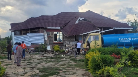 Machakos: Families spend night in the cold after their homes were demolished