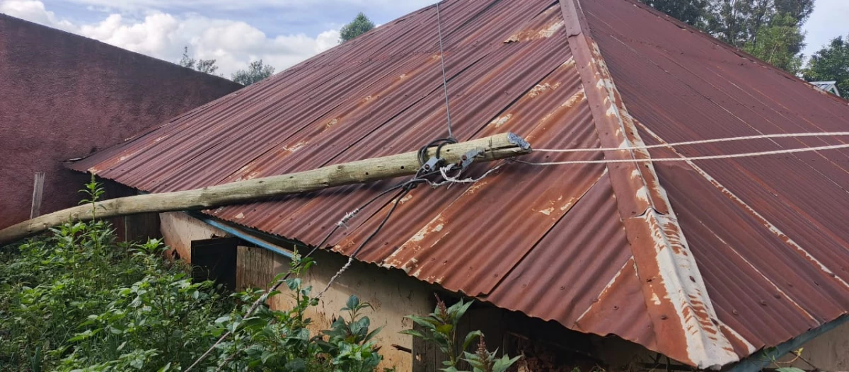 Kisii: Residents fear for safety after electricity poles collapse on homes 