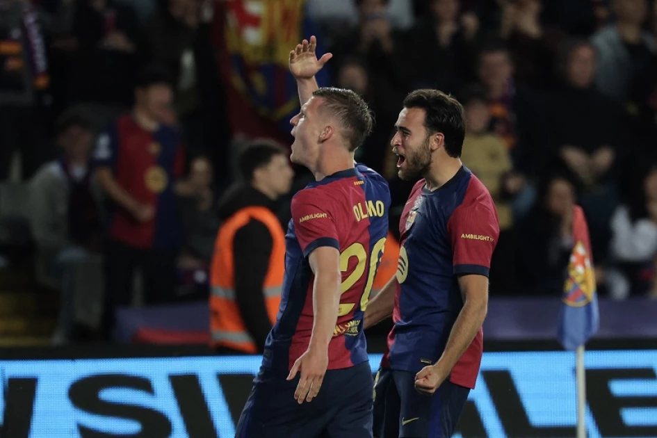 Olmo fires Liga leaders Barca past Mallorca Olmo fires Liga leaders Barca past Mallorca