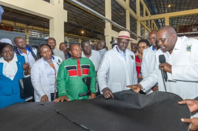 Gov’t seeks to end importation of shoes as Ruto commissions Ksh.1.5B leather factory