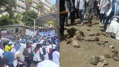UHC workers take demos to Afya House