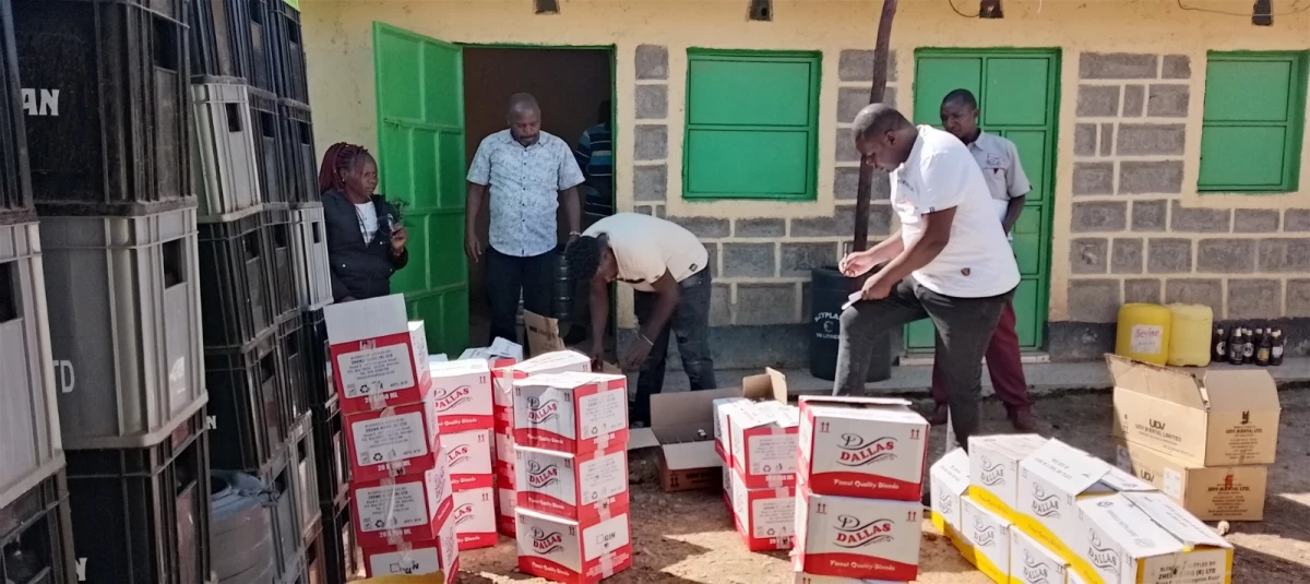 One suspect arrested as NACADA seizes over 1,700 bottles of suspected counterfeit alcohol in Nyandarua 