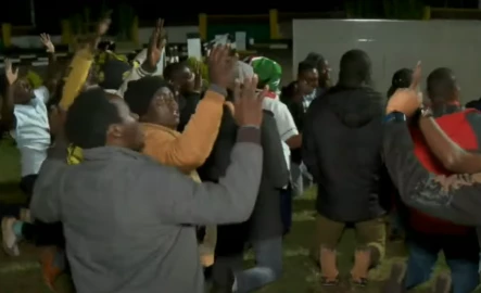 UHC workers hold night vigil demanding permanent, pensionable employment