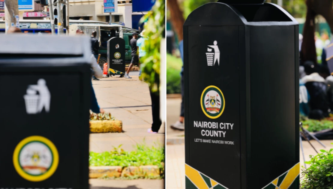 Nairobi County installs new dustbins in CBD to boost cleanliness