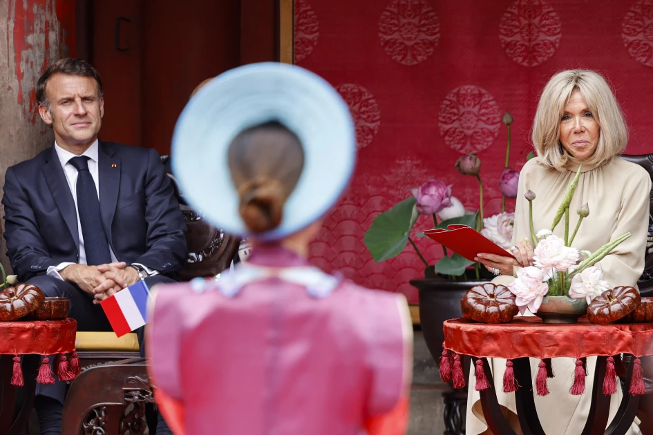 Macron's office downplays plane incident with wife, terms it 'harmless squabble'