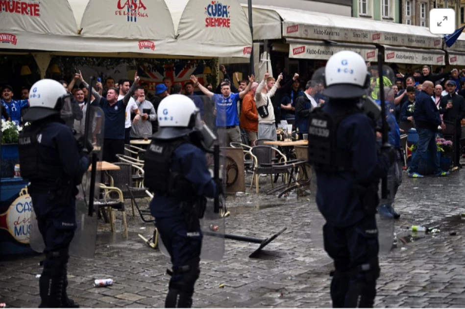 Chelsea and Betis fans clash before Conference League final