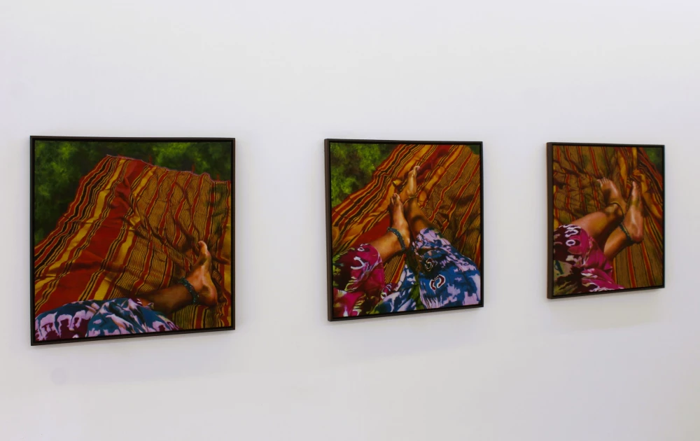 April Kamunde’s ‘Ode to Somalia I, II, and IV’ (2024-2025) are displayed at the African Arts Trust in Nairobi on June 9, 2025. | PHOTO: Dennis Musau/Citizen Digital
