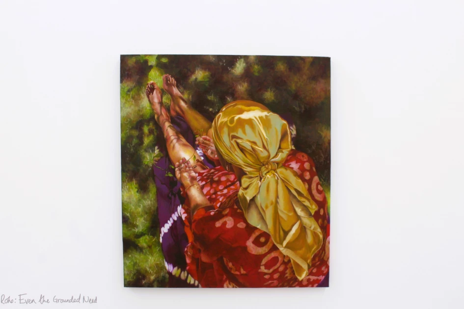 April Kamunde’s ‘Ota Jua, Tuliza Roho: Even the Grounded Need Grounding’ (2025) is displayed at the African Arts Trust in Nairobi on June 9, 2025. | PHOTO: Dennis Musau/Citizen Digital