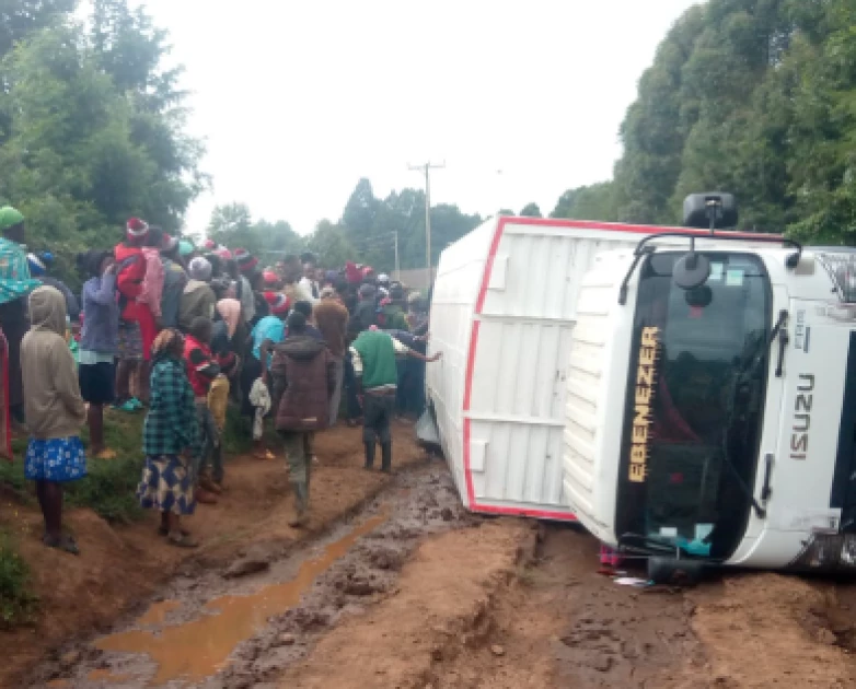 Two people killed in an accident at Kaptembwo, Nakuru County