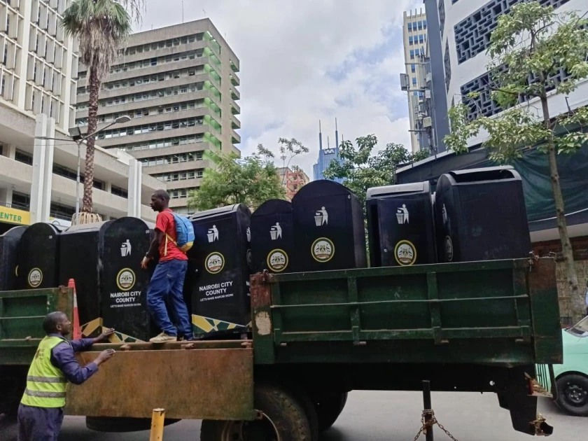 City Hall pulls out dustbins temporarily after protest vandalism in Nairobi, promises reinstallation