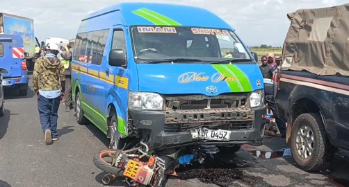 Three killed after matatu collides with boda boda on Mwea-Embu Highway