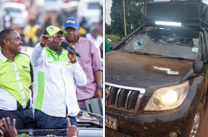 Chaos in Bungoma as opposition's convoy pelted with stones