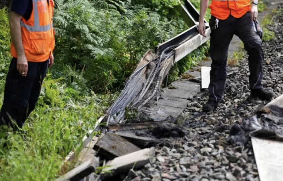 German rail operator blames sabotage for third fire in two days