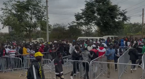 CHAN 2024: Hundreds of fans breach barricades, gain entry into Kasarani Stadium 