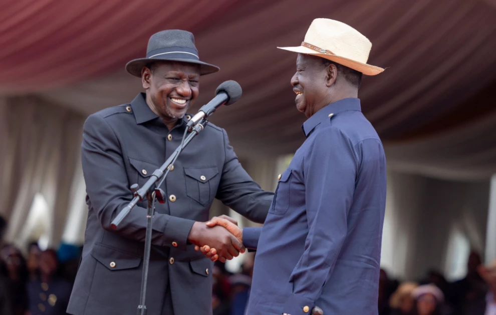 'Your place in history is engraved': Ruto praises Raila as broad-based gov't deal takes shape 'Your place in history is engraved': Ruto praises Raila as broad-based gov't deal takes shape