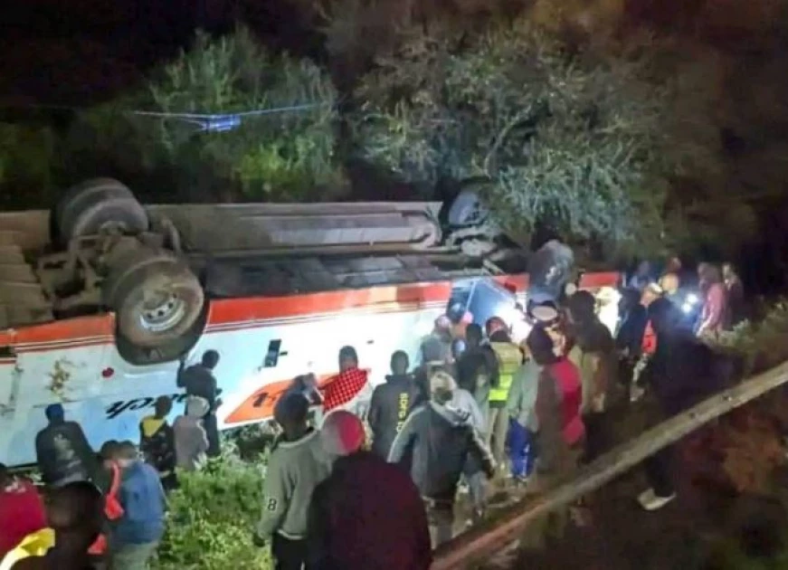 Two dead after lorry rams Ena Coach bus along Nairobi-Narok highway Two dead after lorry rams Ena Coach bus along Nairobi-Narok highway