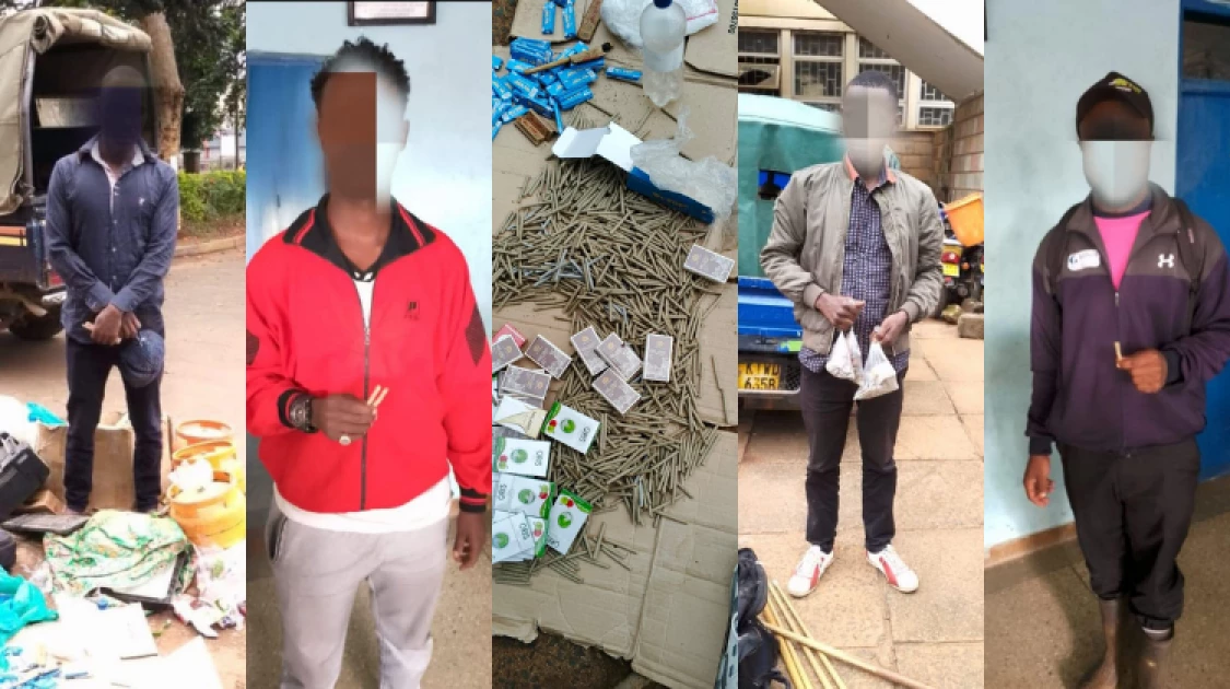 Five suspects arrested in Kakamega after being found with bhang, stolen goods Five suspects arrested in Kakamega after being found with bhang, stolen goods