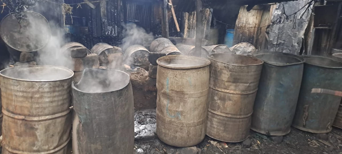 Over 10,000 litres of illicit brew destroyed as NACADA mounts raid in Kahawa West Over 10,000 litres of illicit brew destroyed as NACADA mounts raid in Kahawa West