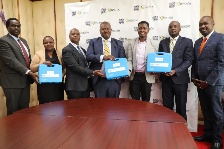 NACADA receives test kits from the UN to boost war on drug abuse NACADA receives test kits from the UN to boost war on drug abuse
