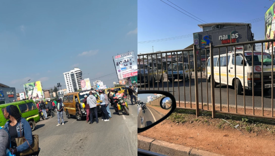 Chaos on Ngong Road as matatu operators protest harassment by police Chaos on Ngong Road as matatu operators protest harassment by police