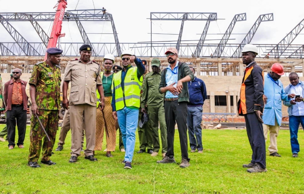 PS Omollo inspects 80% complete Ithookwe Stadium ahead of Mashujaa Day celebrations PS Omollo inspects 80% complete Ithookwe Stadium ahead of Mashujaa Day celebrations