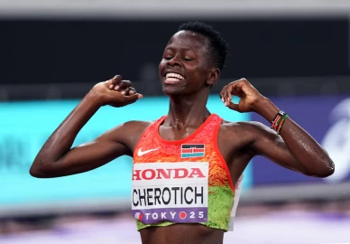 Cherotich says leap of faith in last kick won her gold in Tokyo