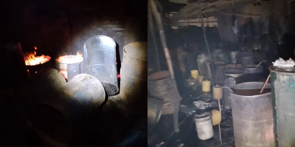 NACADA raids illicit brew den in Kibra, seizes over 100 drums of toxic liquor