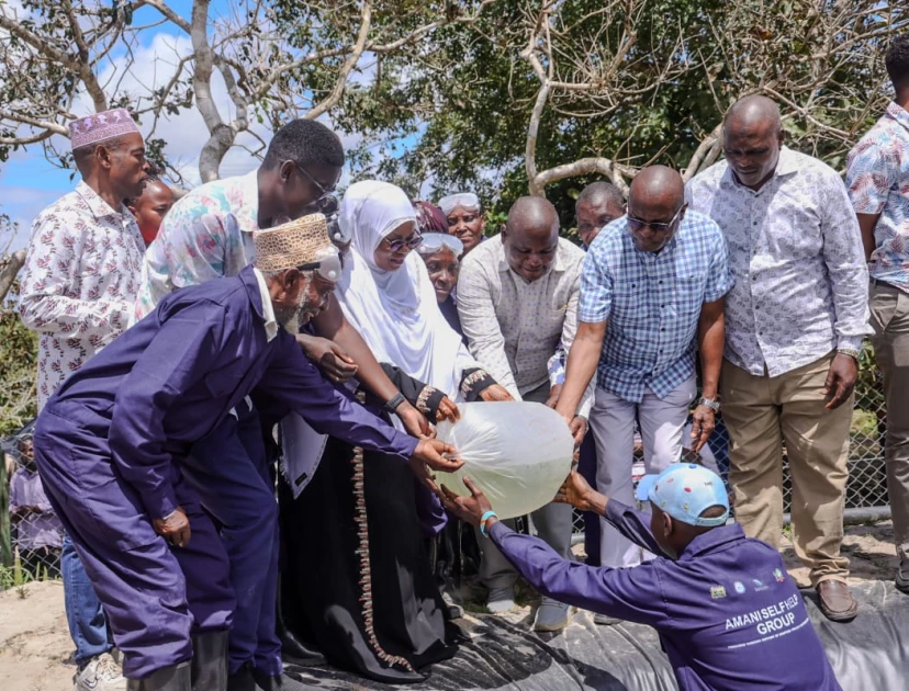 Kwale County launches fish farming boost with 4,000 fingerlings in Maponda