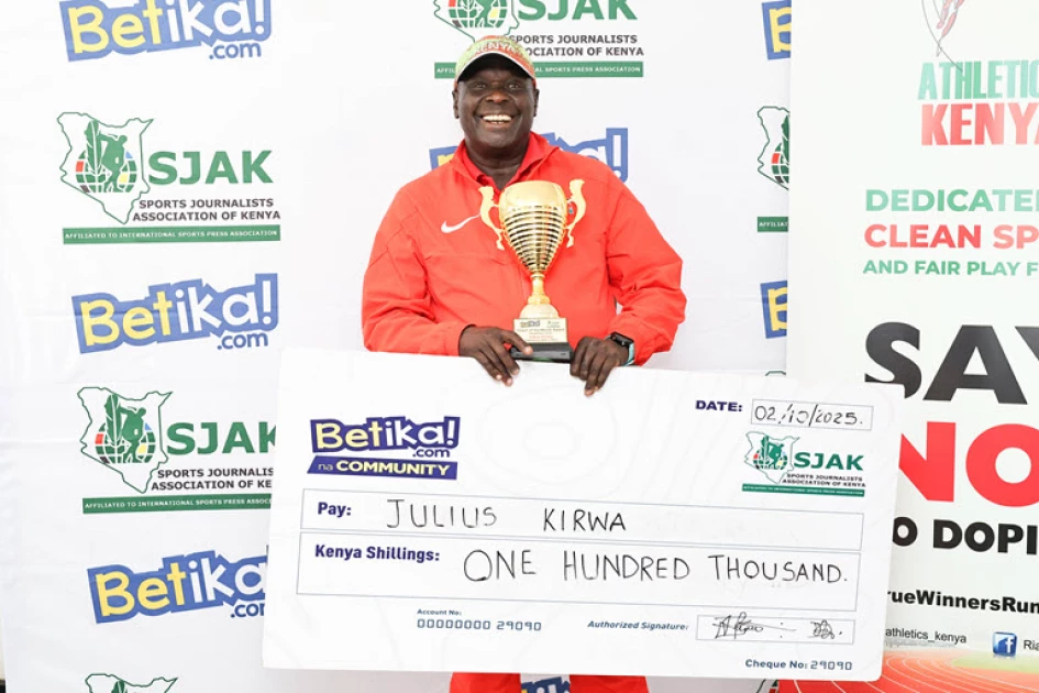 Athletics coach Julius Kirwa wins SJAK Coach of the Month Award