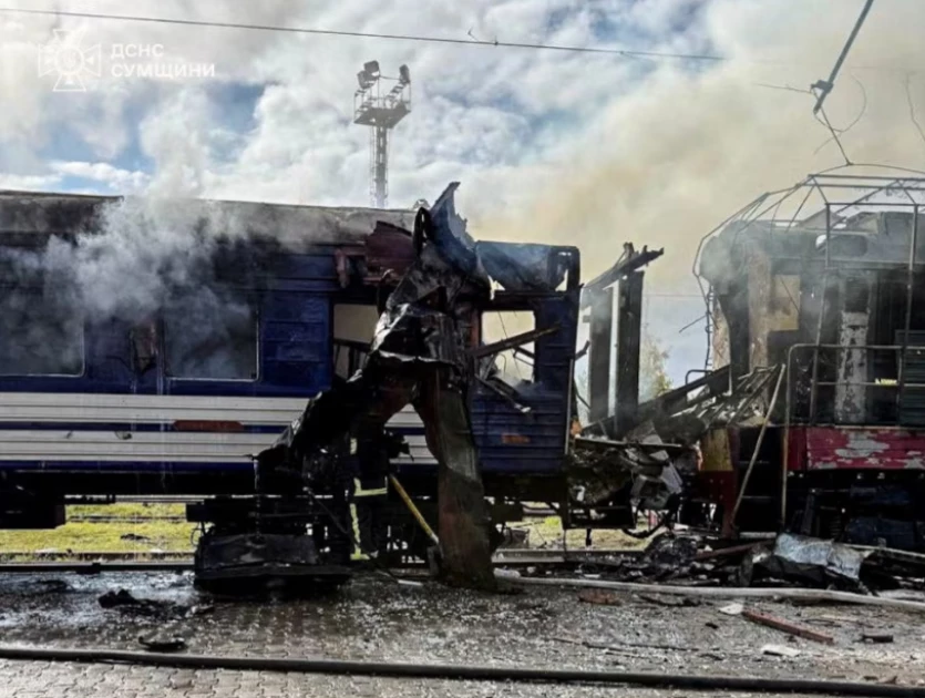 Russian strike hits train station in Ukraine, killing one and injuring 30